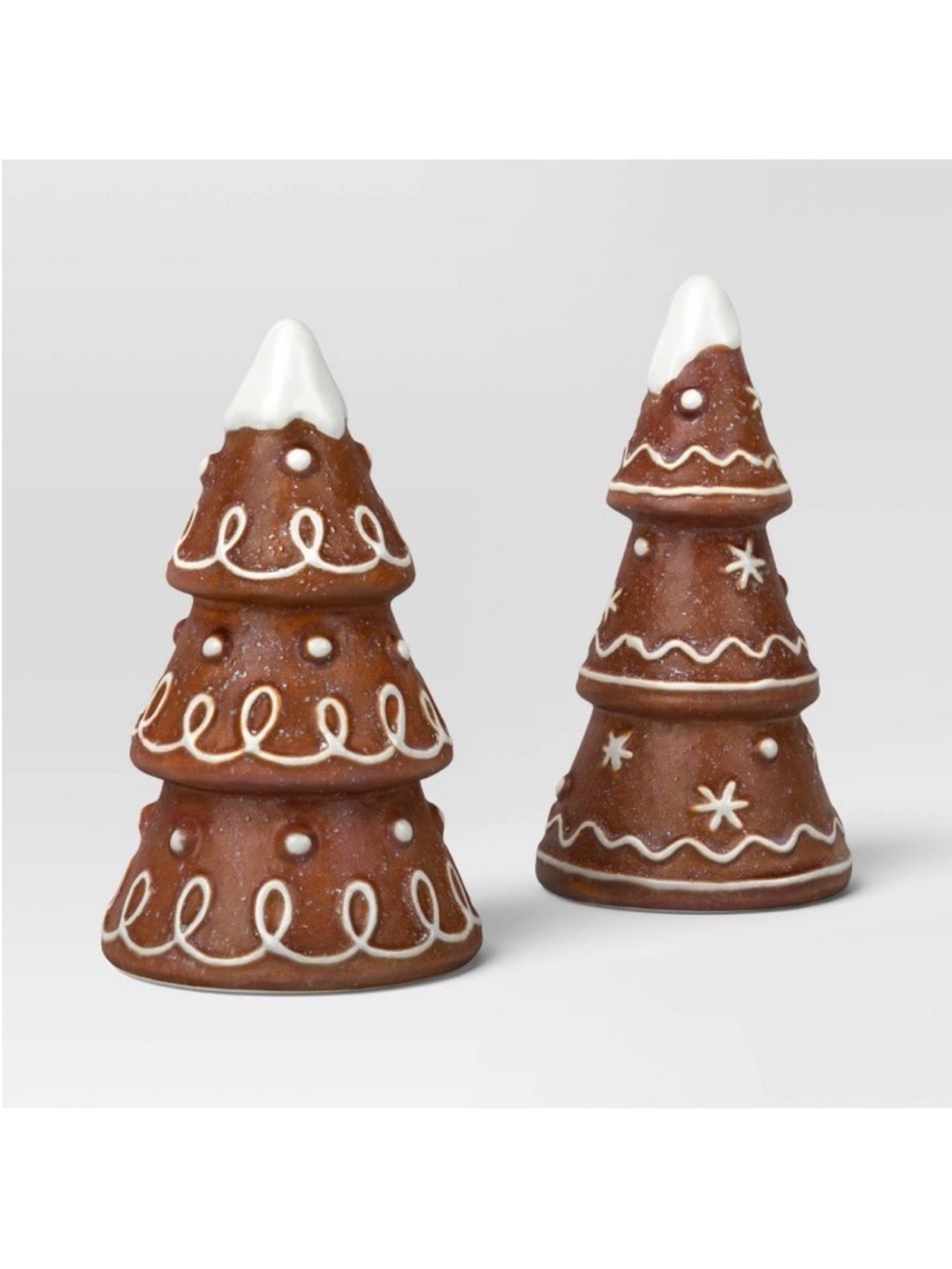 NEW Wondershop Brown Gingerbread Tree Holiday Figurines with White Icing